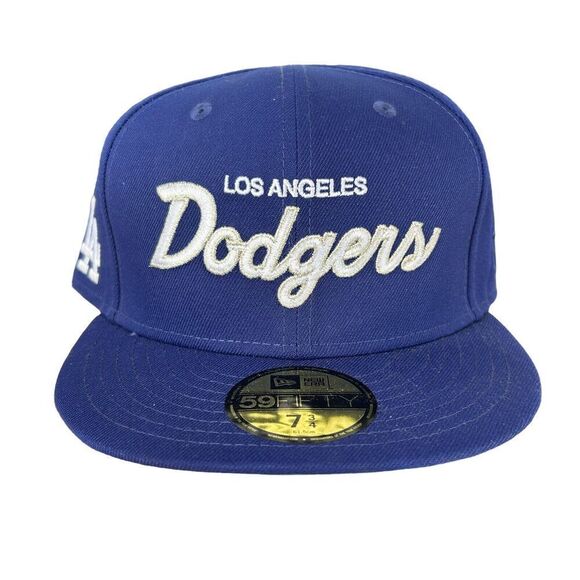 New Era 59FIFTY Los Angeles Dodgers Script Fitted Hat 7 3/4 Hat Club Exclusive - Picture 1 of 8